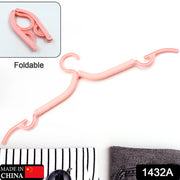 1432a Travel Hangers With Clips Portable Folding Clothes Hangers For Scarves Suits Trousers Pants Shirts Socks Underwear Travel Home Foldable Clothes Drying Rack thumbnail 7