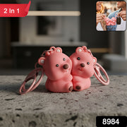 Cute Couple Bear Shape 2-in-1 Keychain Set (2 Pieces Set) thumbnail 7
