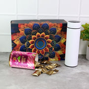 Effete Rose Almonds Gift Hamper Golden With Bottle (2 Pc Set) thumbnail 5