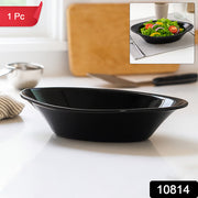 Plastic Marin Serving Bowl  Elegant Oval Deep Bowl (1 Pc  Balck) thumbnail 6