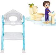 8492 2 In 1 Potty Training Toilet Seat With Step Stool Ladder For Boy And Girl Baby Toddler Kid Childrens Toilet Training Seat Chair With Soft Padded Seat And Sturdy Non-slip Wide Step Make Potty Easier For Your Kids (Multi-color) thumbnail 4