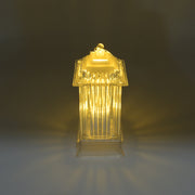 8443 Lantern Shape Led Light Decorative Led Flickering Crystal Candle Light For Holiday Party Crylic Crystal Table Lamp Crystal Table Lamp Atmosphere Lamp Bedroom (Moq - 12pc) thumbnail 1
