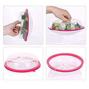 5892 Air-tight Microwave Oven Dish Cover Microwave Splatter Cover Food Cover Microwave Food Plate Kitchen Plate Dish Lid Dishwasher Safe thumbnail 5