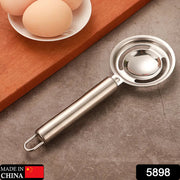 5898 Kitchen Tools Egg Yolk White Separator Stainless Steel Egg White Separator Tools Eggs Yolk Filter Gadgets Kitchen Gadgets Separating Funnel Spoon Egg Divider Tools thumbnail 7