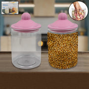 Transparent Kitchen Plastic Container Jar Set (2 Pcs Set  1100 Ml Approx) thumbnail 1