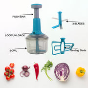 Supermom Premium Manual Push Chopper And Vegetable Cutter (750ml  1 Pc) thumbnail 4