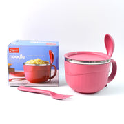 Apex Premium 700 Ml Multipurpose Noodle Bowl With Handle Lid And Fork thumbnail 1