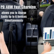 Rgb Breathing Light Multi Port Car Usb Charger (1 Set 1.5m) thumbnail 5