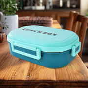 3 In 1 Spicy Bite Stainless Steel Lunch Box With Plastic Small Box  Spoon (1 Set) thumbnail 2
