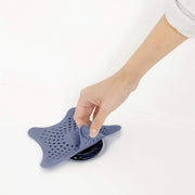 0829 Silicone Star Shaped Sink Filter Bathroom Hair Catcher Drain Strainers For Basin thumbnail 1