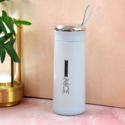 Water Bottle 400ml Leak Proof Glass Water Bottle With Daily Water Intake For Gym And Children Nice Bottle (1 Pc  Light Blue Color) thumbnail 4