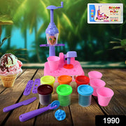 Scoop And Play Set Color Dough For Kids Play Toys Ice Cream Maker Machine (36 Pcs Set) thumbnail 5