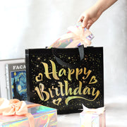 Birthday Gift Bag With Gold Shiny Stars Reusable Party Gift Bags (1 Pc) thumbnail 2