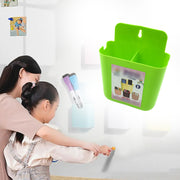 4473 Multipurpose Wall Holder  Mobile Holder  Stationary Storage  Bathroom Accessories  Remote Holder  Makeup Brush Holder  Useful In Office Kitchen Drawing Room 2 Section Stand (1 Pc ) thumbnail 2