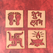 Wooden Decorative Cutouts (Mix Design  4 Pc) thumbnail 5