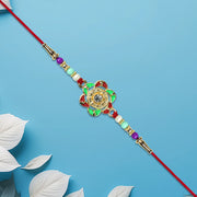 Gold-plated Floral Rakhi thumbnail 2