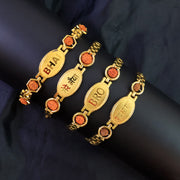 Gold Plated Metal Bracelet Rakhi For Brother (1 Pc) thumbnail 5