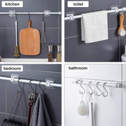 Multipurpose No-drill Wall Mounted Adhesive Towel Rod Holder (1 Pc) thumbnail 2