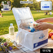 Portable Insulated Lunch Bag With Zipper Closure 16x19x21 Cm thumbnail 6