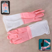 Medium Reusable Long-cuff Household Cleaning Gloves - (1 Pair) thumbnail 5