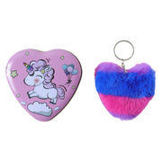 Heart Shape Gift Box  Plush Keychain (2 Pc) thumbnail 3