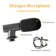 6054 Vlogging Kit For Video Making With Mic Mini Tripod Stand Led Light  Phone Holder Clip For Making Videos thumbnail 6