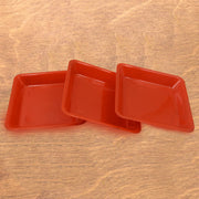 5563 Square Plastic Halwa Dinner Plate Snacks  Breakfast Restaurant Serving Trays Home School Coffee Hotel Kitchen Office (3 Pcs Set) thumbnail 5