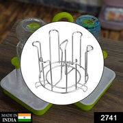 2741 Ss Round Glass Stand Used For Holding Sensitive Glasses And All Present In All Kinds Of Kitchens Of Official And Household Places Etc. thumbnail 7