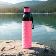 Plastic 1000 Ml Approxdiamond Pattern Leakproof Water Bottle (1 Pc) thumbnail 4