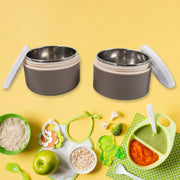 8147 Ganesh Smart Stack 2 Layer Protable Lunch Box Stainless Steel Airtight Leak-proof Lunch Box For Office School Picnic - Color May Vary thumbnail 4