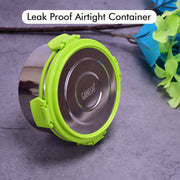 8139 Ganesh Solo Round 400 Stainless Steel Leak Proof Airtight Lunch Pack For Office  School Use thumbnail 2