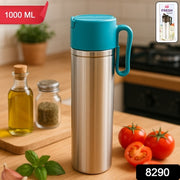 Stainless Steel Fresh Oil Pourer Bottle With Flip Lid And Handle Approx 1000ml (1 Pc) thumbnail 7