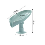 4831 Self Draining Soap Holder For Bathroom Leaf Shape Soap Dish Kitchen Soap Tray thumbnail 3