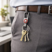 Premium Metal Key Holder With Dual Ring  Secure Clip (1 Pc) thumbnail 2