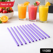 Reusable Plastic Drinking Straws Pack Of 10 thumbnail 7