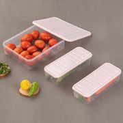 5637 Plastic Food Storage Container For Fridge Fridge Storage Boxes With Lid Stackable Fridge Storage Containers Freeze Organizer Items And Storage Vegetable Storage Box For Fridge (3 Pcs Set) thumbnail 2