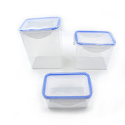 5496  Kitchen Storage Container Set With Food Grade Plastic And Air Seal Lock Lid For Storage Of Grocery Spices Dry Fruits Use For Home Office Restaurant Canteens (3 Piece Set) thumbnail 3