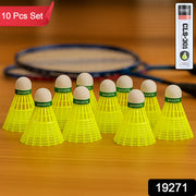 Premium Plastic Badminton Shuttlecock Set (10 Pcs) thumbnail 6