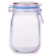 1075 Reusable Airtight Seal Plastic Food Storage Mason Jar Zipper (1000ml) thumbnail 3