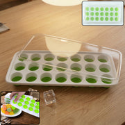 21 Grid Plastic Round Pop Ice Cube Tray With Lid (1 Pc) thumbnail 1
