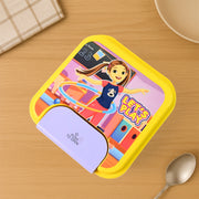 Kids Lunch Box Set With Small Inner Container Spoon  Fork (1 Pc) thumbnail 2