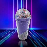 6883a Design Printed Sipper Bottle With Toy Led Glow Light Double Wall Sipper Glass Water Bottle  Sipper Bottle With Straw For Girls And Kids For Boys And Girls Schooltuitiongym (Pack Of 1) thumbnail 2