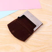Leather  Stainless-steel Business Card Holder (1 Pc) thumbnail 2