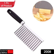 2007 Stainless Steel Vegetable Salad Chopping Knife Crinkle Cutters thumbnail 6