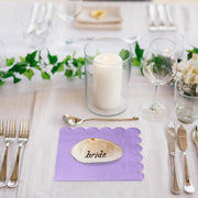 Lilac Scalloped Disposable Paper Napkin (23 X 23 Cm  120 Pc) thumbnail 4
