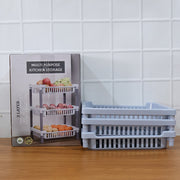 3-layer Multipurpose Kitchen Storage Basket Rack thumbnail 5