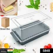 5848 Butter Storage Box With Slicer For Easy Cuttingcheese Butter Organizer Dispenser For Kitchen Refrigeratortransparent Plastic Butter Box With Lidbutter Cutter Slicer Storage Tray (1 Pc) thumbnail 4