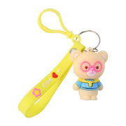 Cute Cartoon Bear Silicone Keychain (1 Pc) thumbnail 3