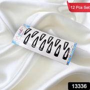 Metal Tik Tak Hair Clips (12 Pcs Set) thumbnail 7