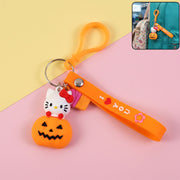 Cute Cartoon Kitty Pumpkin Keychain (1 Pc) thumbnail 1